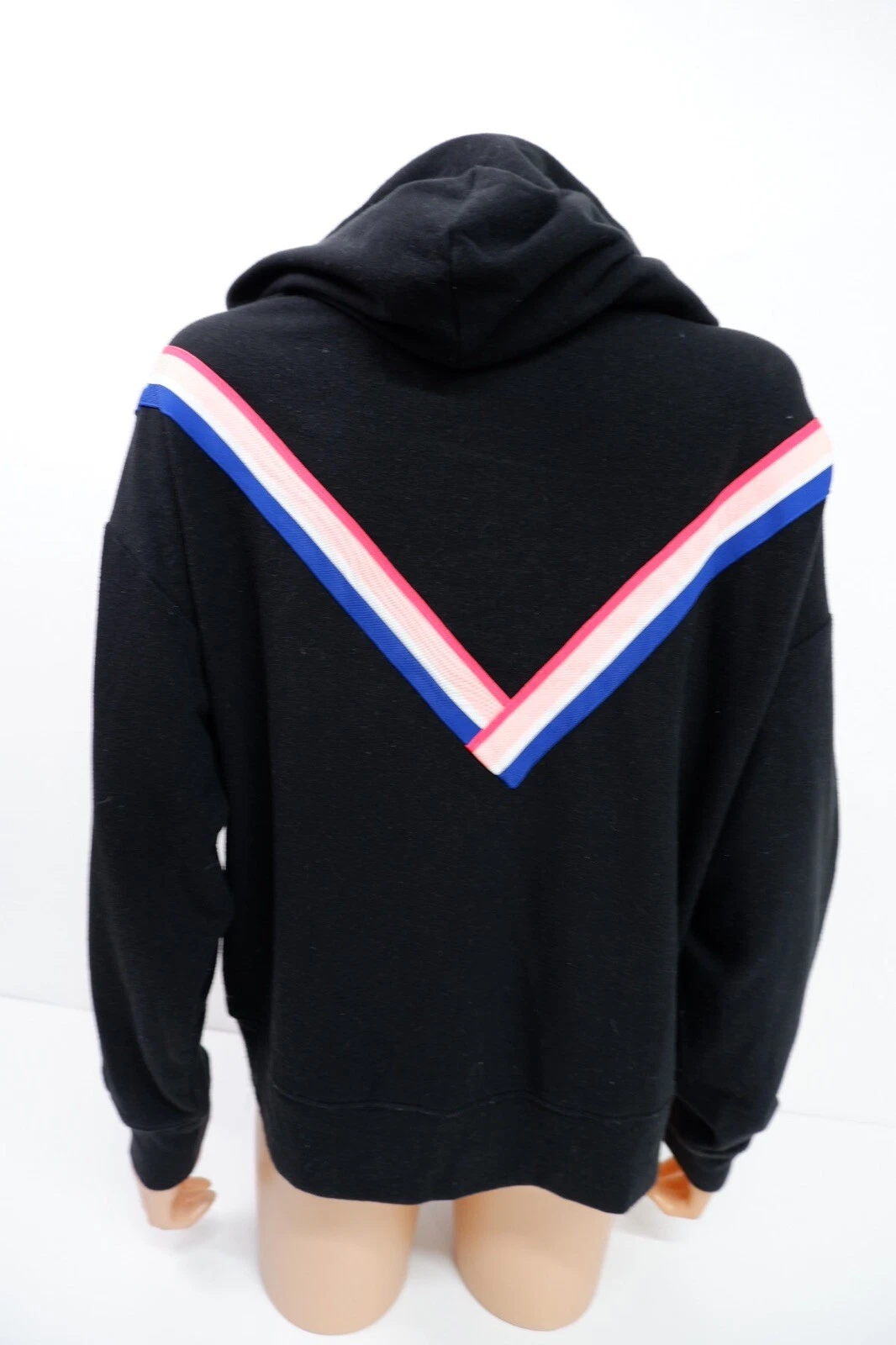 UNDERCOVER Felpa donna con cappuccio e zip intera Victorias Secret ROSA taglia S small nera