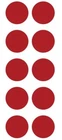 1.5" Red Round Label Dots Stickers Color Coding Inventory 1.5 Inch Dot