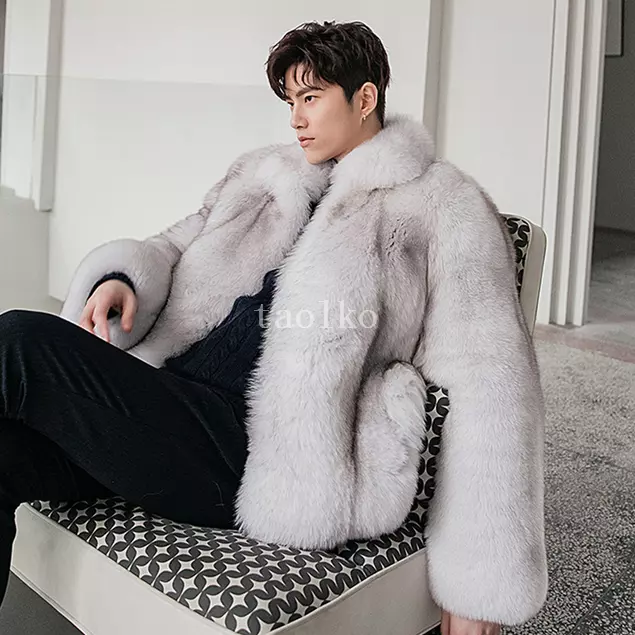 Fox Fur Winter Coat for Men