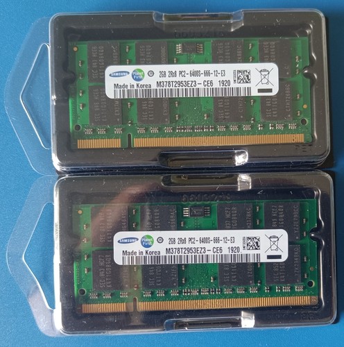 Samsung 4GB 2x 2GB DDR2 800MHz PC2-6400S SODIMM Laptop PC PORTATILE Memoria RAM - Imagen 6 de 12
