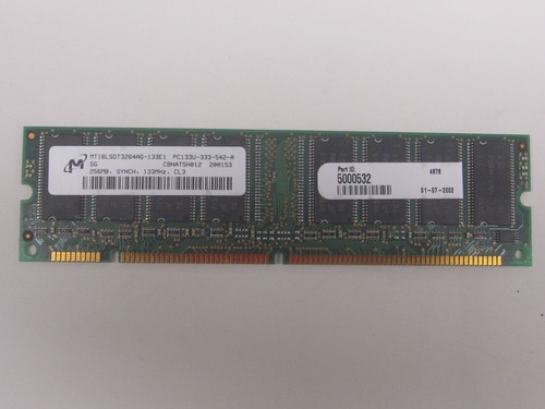 Micron 512MB (2X256MB) PC133 133MHz 168Pin Desktop SDRAM Memory Ram NON-ECC - Picture 1 of 2