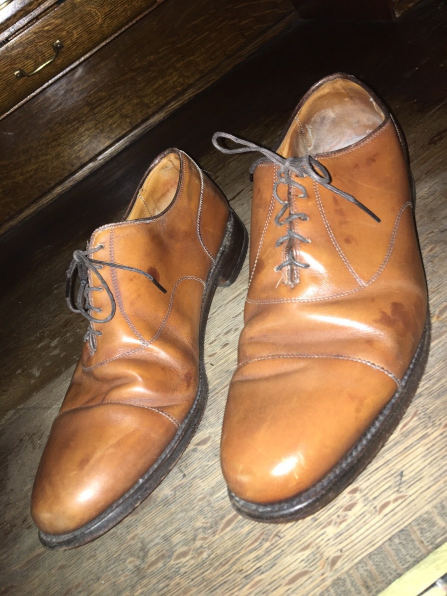 Allen Edmonds Niles Brown Leather Cap Toe Oxford Dress Shoes Men\'s Size 10E Wide Allen Edmonds Maxfield Men main image 4