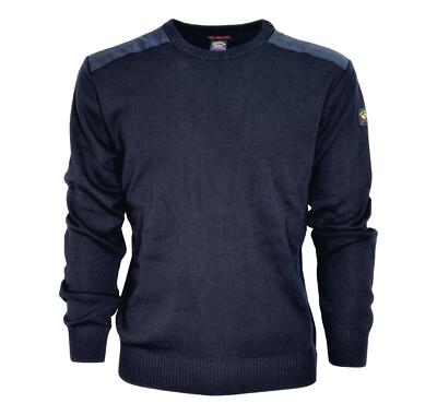 Paul Shark Yachting C0P1026 Jersey With Patches Crew-Neck Blue