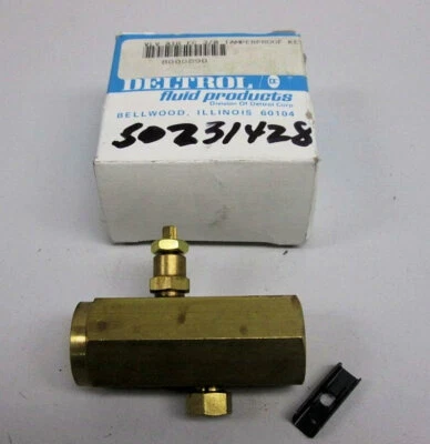 3/8" FNPT Brass Needle Flow Control Valve (5 Gpm) Deltrol Pneu-trol F25b