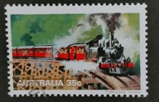 Used Australia Stamp 1979 Steam Locomotives train Puffing Billy, Victoria