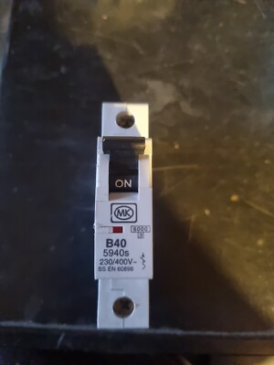 MK Sentry 40A einpoliger Leitungsschutzschalter Typ B 40 Ampere MCB 5940S