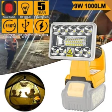 Cordless LED Work Light for Dewalt 20V Battery 9W 1000LM Wide Beam LED Spotlight