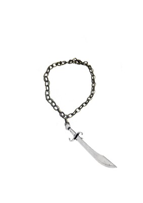 H1 Falchion Zinn auf antiker Bronzekette Fußkettchen Armband