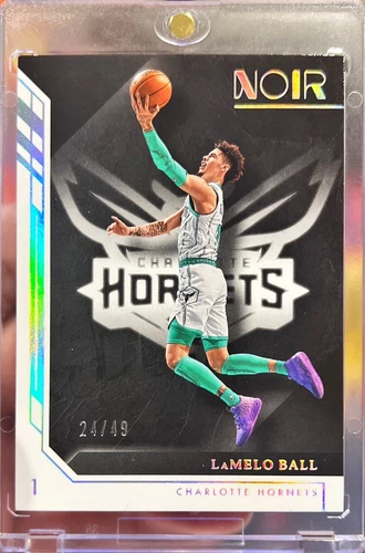 2022-23 Noir Lamelo Ball Team Logo Association Edition Basketball Card /49