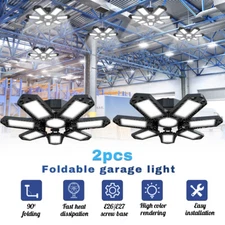 12000000LM LED Garage Light Super Bright Work Shop Ceiling Light Deformable Bulb