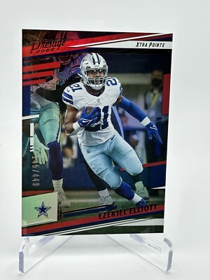 Ezekiel Elliott 2022 Panini Prestige #77 Red /449 Xtra Points SP