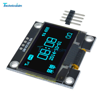 1.3'' Blue OLED LCD 4Pin Display Module IIC I2C 128x64 3-5V Interface for Arduino