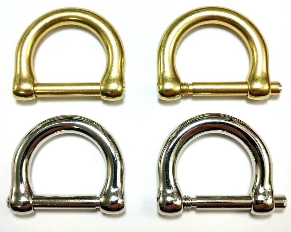 Two New O.E.M. Replacement Brass Or Nickel D-Rings For Coach Bag Briefcase
