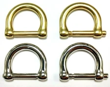 Two New O.E.M. Replacement Brass Or Nickel D-Rings For Coach Bag Briefcase