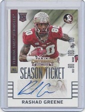 RASHAD GREENE LOT 2015 CONTENDERS DRAFT PICKS RC AUTO SSP 50 OR LESS + BASE AUTO