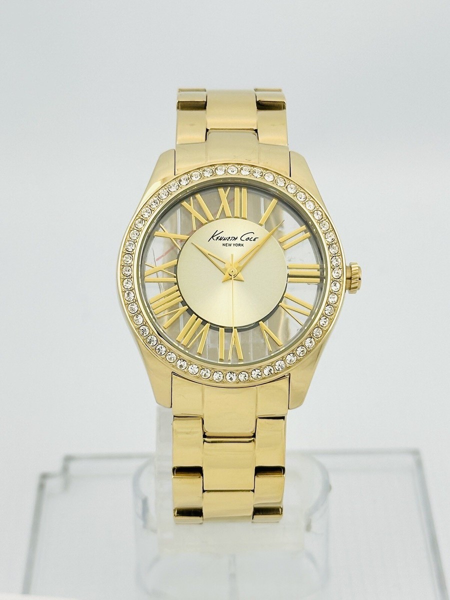 Kenneth Cole KC4853 Yellow Gold Transparency Ladies Watch 
