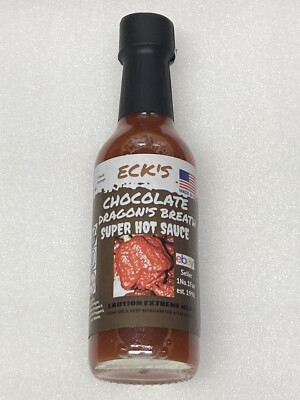 ECK S CHOCOLATE DRAGONS BREATH Super Hot Pepper Sauce 5 oz Bottle Monongahela PA