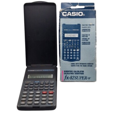 Calcolatrice scientifica vintage CASIO FX-82Super-w Fraction con