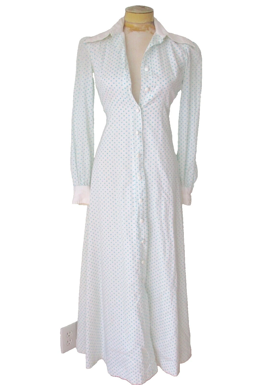 迪斯科棉混纺超长女士复古连衣裙