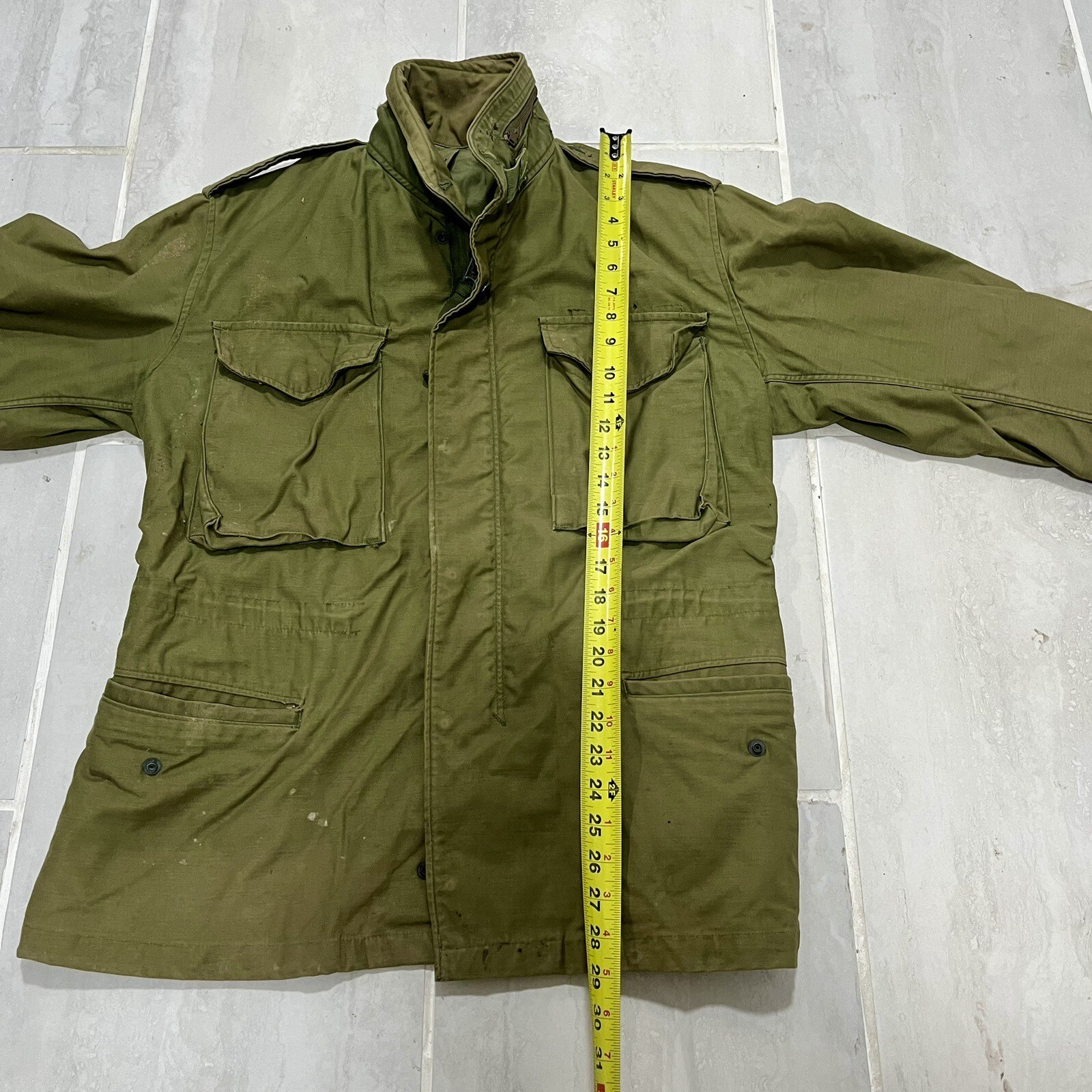 VTG ALPHA INDUSTRIES M65 FIELD JACKET Small Short OG107 Cold Weather