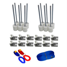 12 kołków na słupki splot z 24-calową przekładką, 12 kubkami do skakania i 2 klikaczami sprzęt zwinności dla psa.