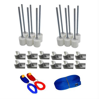 12 Weave Pole pegs with 24'' Spacer, 12 Jump Cups & 2 Clickers Dog Agility Equip.