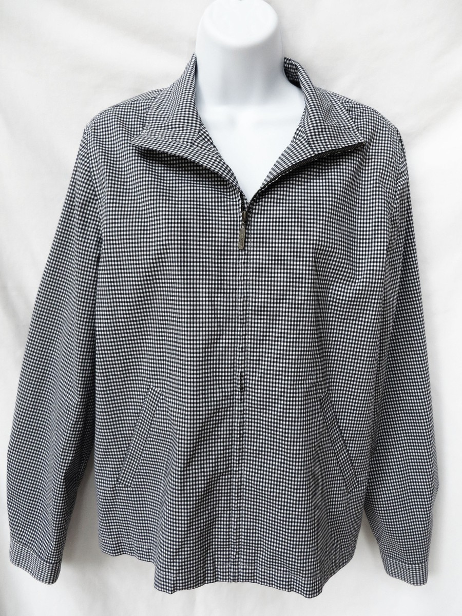 キャロウェイウエア CALLAWAY GOLF Nordstrom Womens Plaid Black White Zip Up