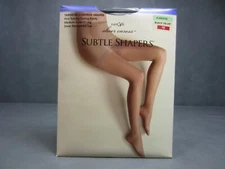 JC Penny Subtle Shapers Sheer Caress Pantyhose Size Average Black Velvet
