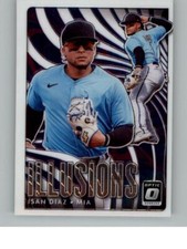 2020 Donruss Optic Isan Diaz OI-4   Miami Marlins Optic Illusions
