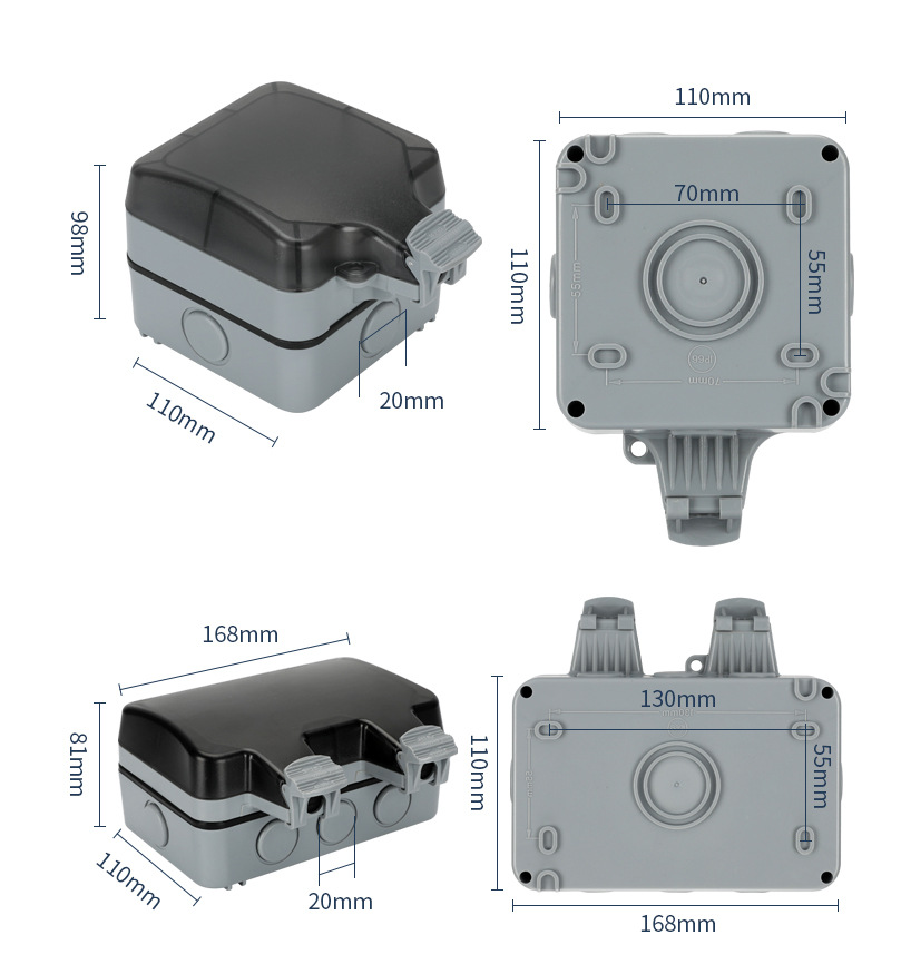 Outdoor Wall Switch Socket Waterproof 110V Storm Single Double Switch Socket eBay
