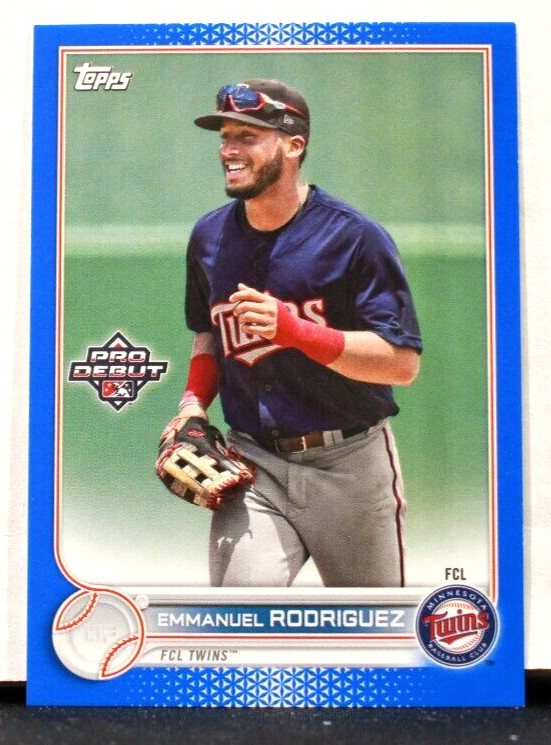 2022 Topps Pro Debut Emmanuel Rodriguez PD-20 FCL Twins Blue Parallel 141/150