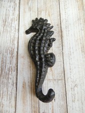Seahorse Cast Iron Wall Hook For Towels Hats Leash Nautical Pool Bath Beach NEW