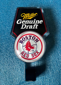 RARE MINTY VINTAGE MILLER GENUINE DRAFT BEER BOSTON RED SOX BASEBALL TAP HANDLE