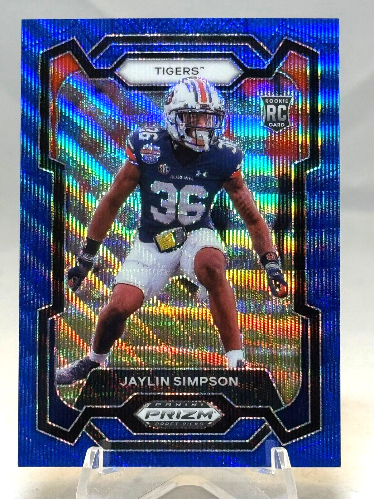 2024 Panini Prizm Draft Picks JAYLIN SIMPSON RC Blue Wave Prizm /249 #175