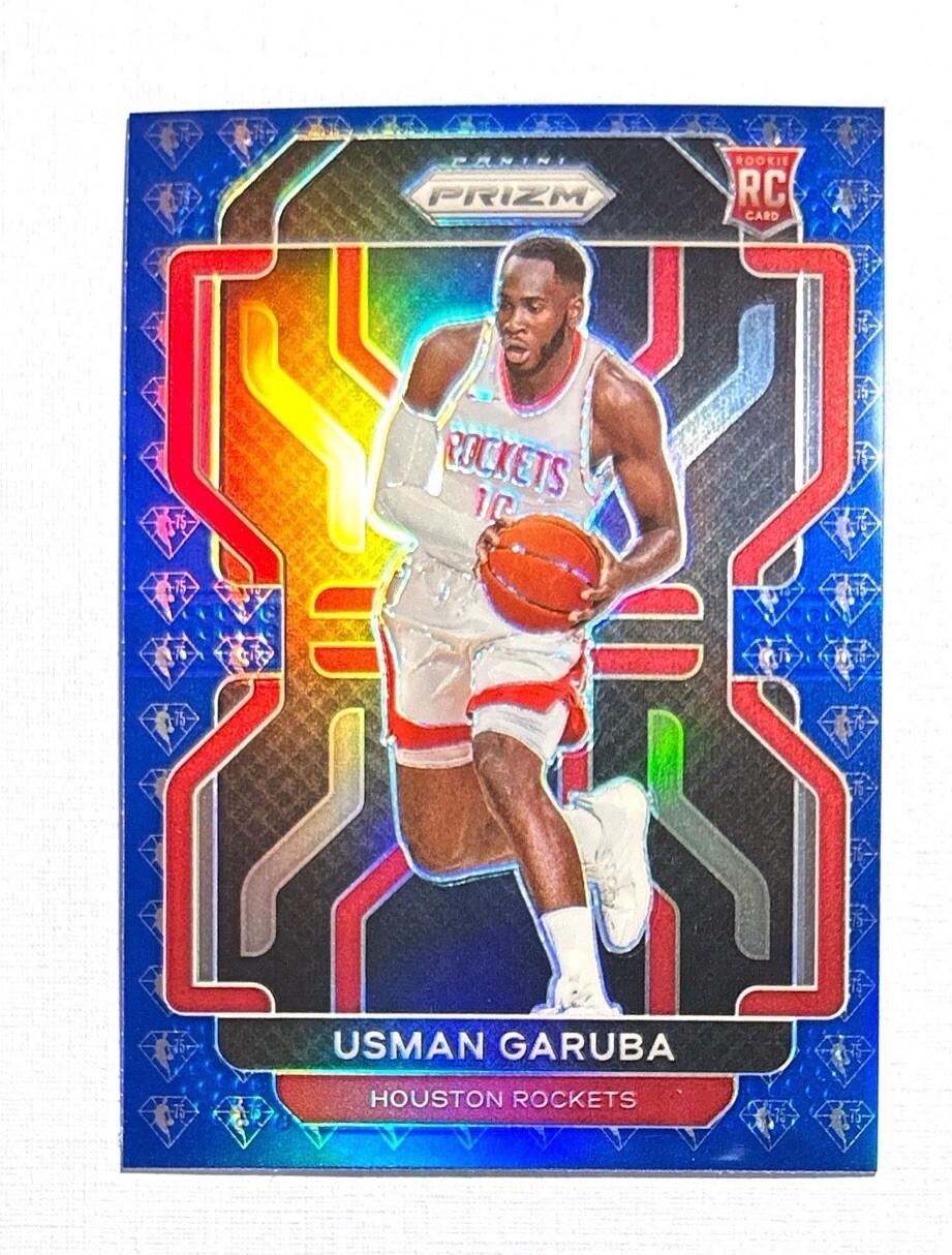 Usman Garuba ~ 2021-22 Panini Prizm ~ NBA 75th Blue Prizm Rookie #321