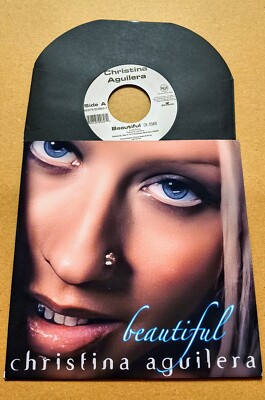 CHRISTINA AGUILERA BEAUTIFUL / FIGHTER  7'' US VINYL 45 - FREE CUSTOM PIC SLEEVE