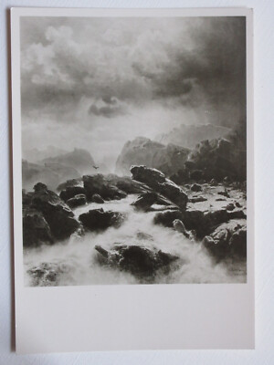 Vintage Real Photo  Art Postcard - Vattenfall by Marcus Larson