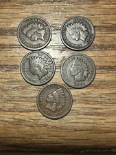 One-random 1891 Indian Head Cent/penny!  Full date And Rims!!