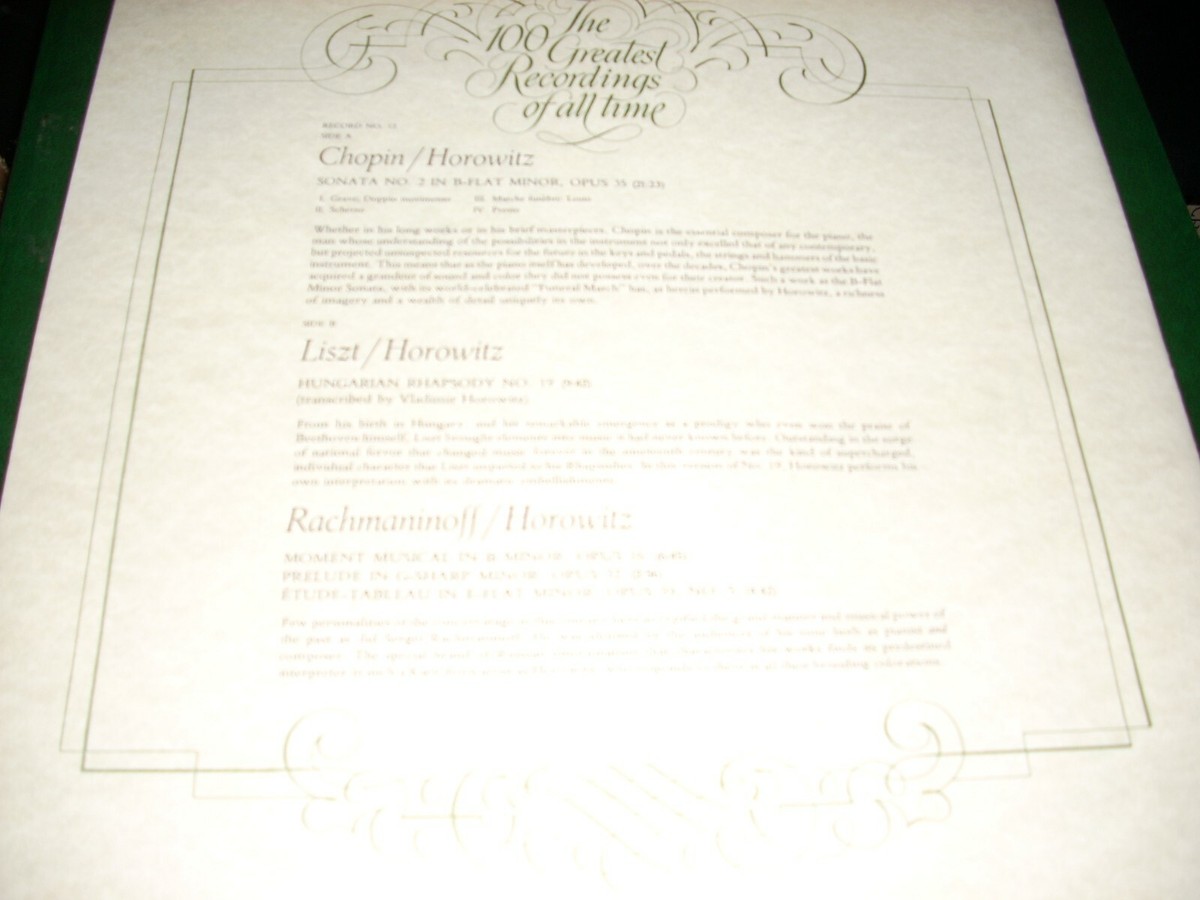 100 GREATEST RECORDINGS 11 ` 12 / schumann chopin liszt
