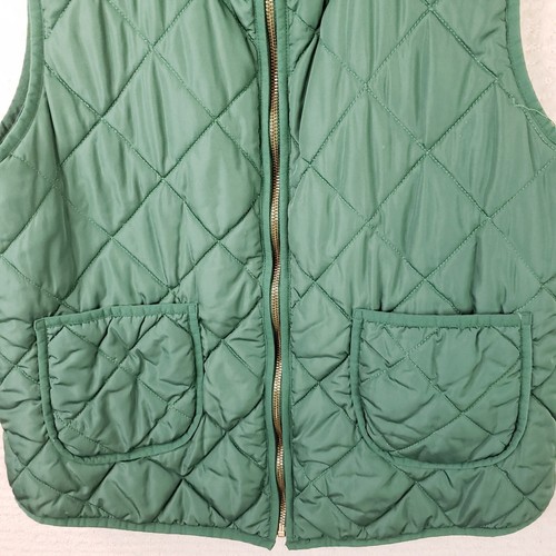 41 Hawthorn Full Zip Quilted Vest Women XL Green Double Vent Ribbed Winter Fall - Picture 3 of 16