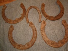 5 Horse Shoe Vintage Worn Rusty Decorative Rustic Western Decor Lucky Welding