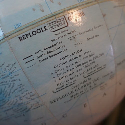 Vtg MCM Replogle Floor Globe Wooden Stand Mid-Century Eames Era Danish Modern - Picture 8 of 9