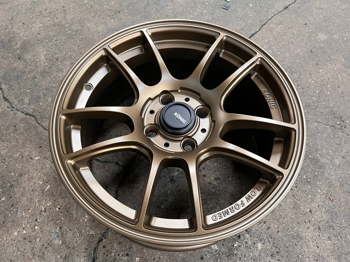 NEW 4x100 (4 Wheel) 15x7J KONIG HELIOGRAM BRONZE Fits HONDA TOYOTA