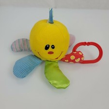 Kids 2 Grow Stuffed Plush Octopus Baby Toy Ring Link Clip Color Texture Rattle