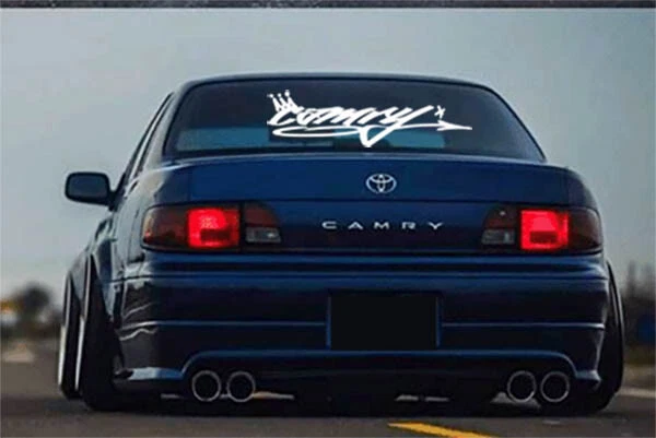 Pegatina Camry JDM golpeado parabrisas boost ventana calcomanía se adapta a Toyota Foto 2 de 3