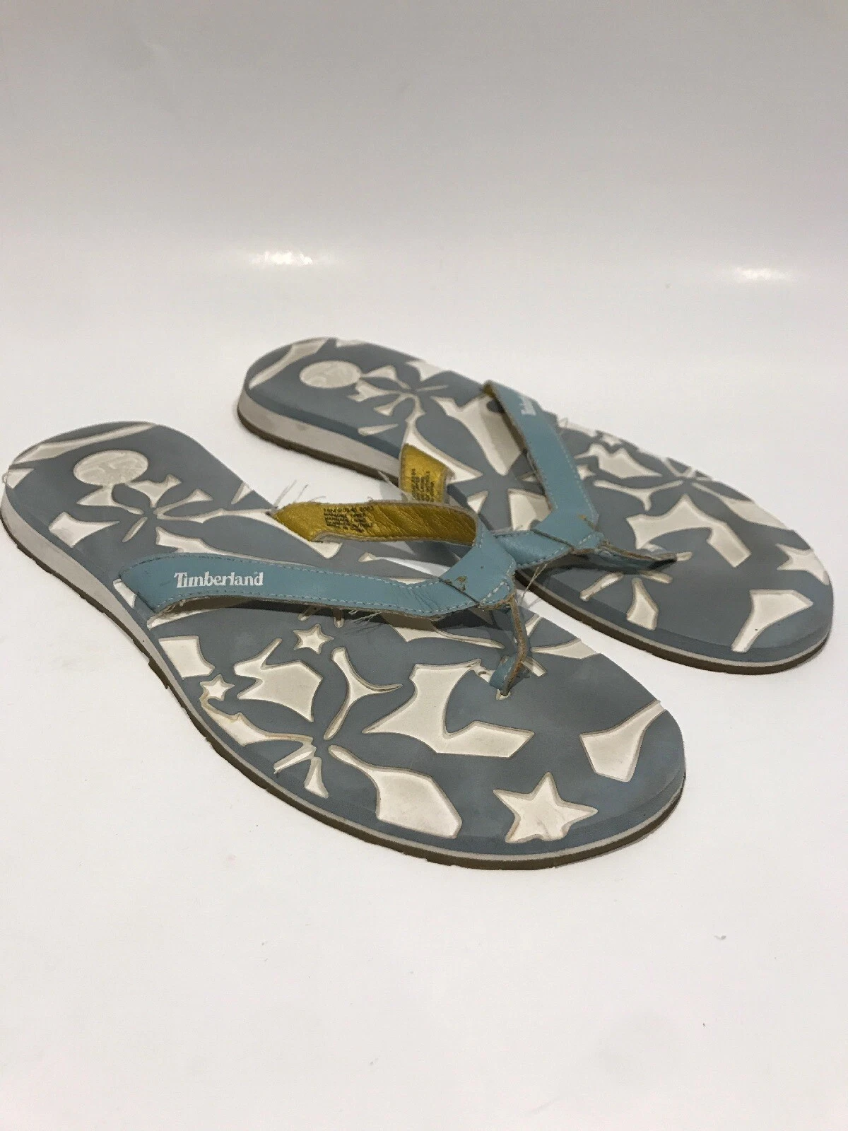 Ottime condizioni! Timberland sandalo donna blu infradito infradito perizoma taglia 10