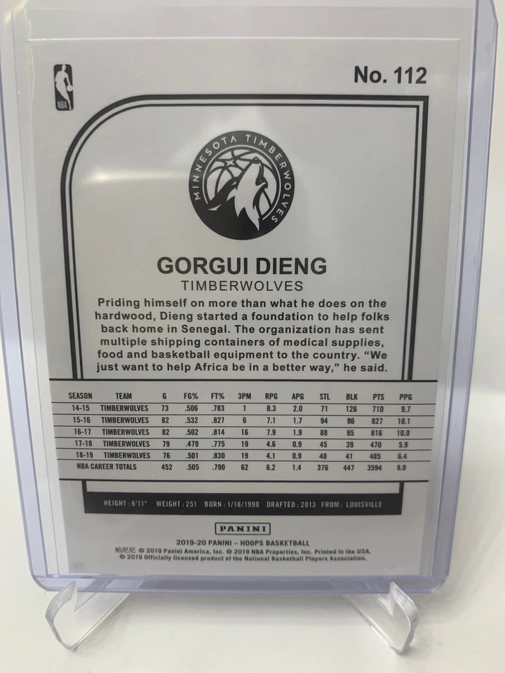 2019-20 NBA HOOPS PURPLE GORGUI DIENG #112 - Image 2 of 2