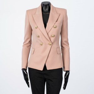 light pink double breasted blazer
