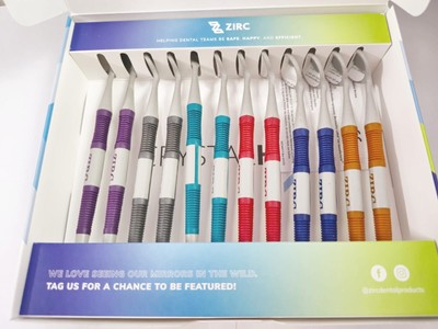 ZIRC Crystal HD # Thin Grip Assorted Mouth Mirror Jewel (12pk) USA Made New