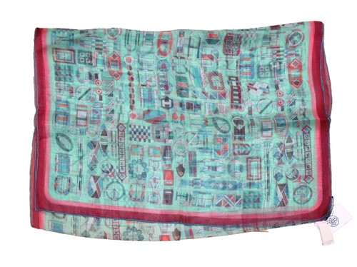 Sciarpa HERMES Carre 90 seta 100% multicolore autentica G01213060